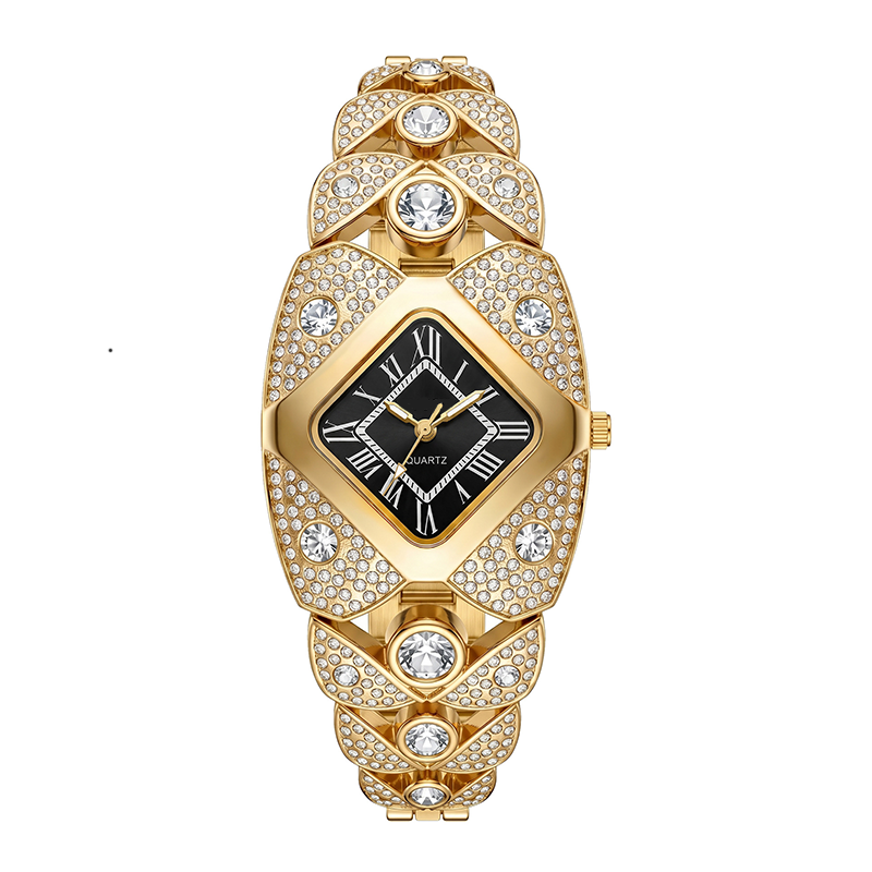 💎Women's Golden Crystal Elegant Quartz Bracelet Watch