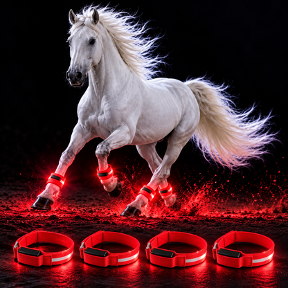 LED Horse Leg Bands | High-Visibility Light-Up Bands for Night Riding