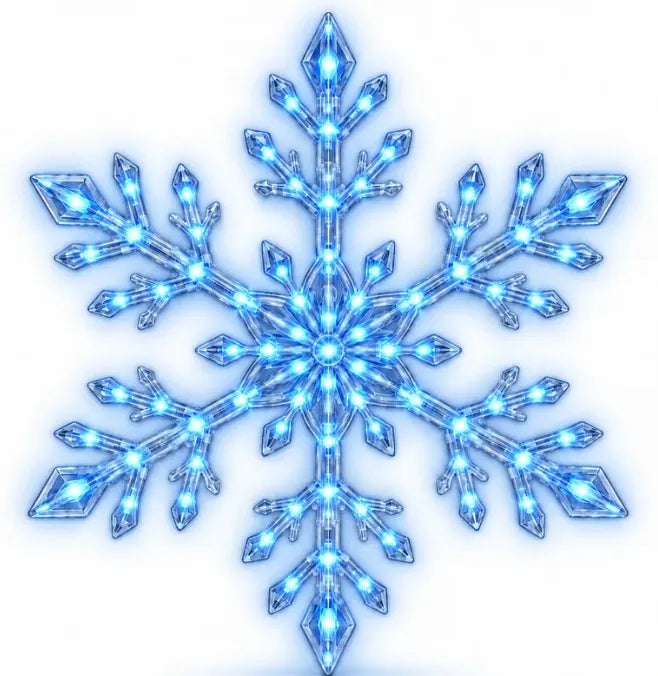 ❄️ LED Snowflake Wall Lights | 3D Christmas Snowflake Décor | 12, 24 & 36 Snowflake Sets | Blue & White Glow + Remote Control ✨