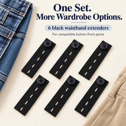 👖 Elastic Waistband Extender Buttons – Adjustable Comfort, 6-Piece Set