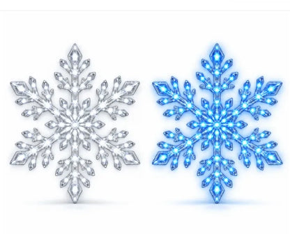 ❄️ LED Snowflake Wall Lights | 3D Christmas Snowflake Décor | 12, 24 & 36 Snowflake Sets | Blue & White Glow + Remote Control ✨