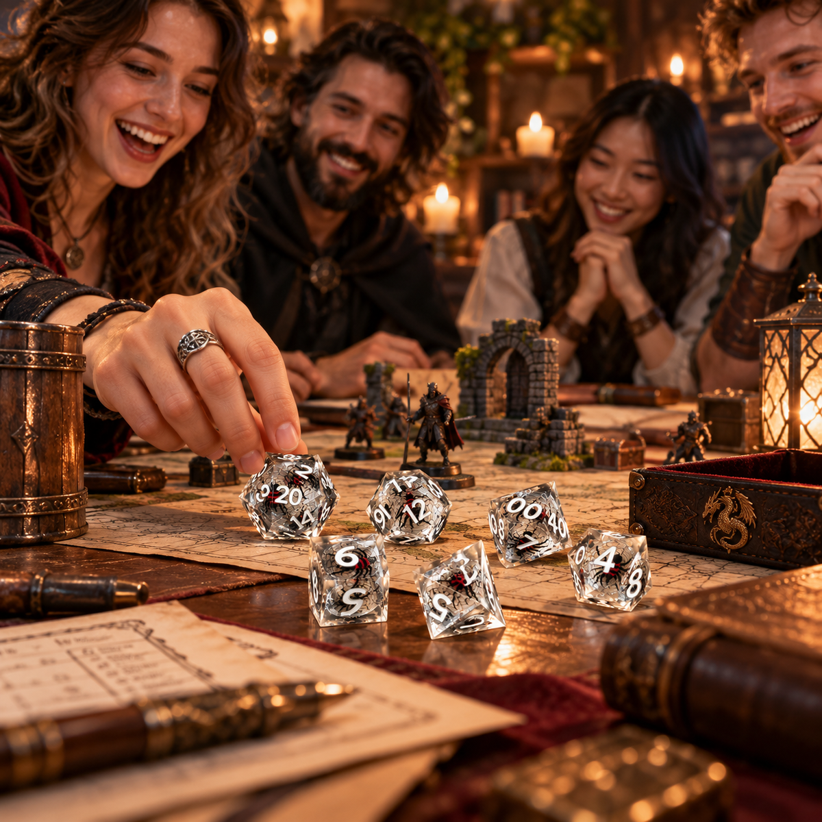 Moving Core Fantasy Polyhedral Dice Set