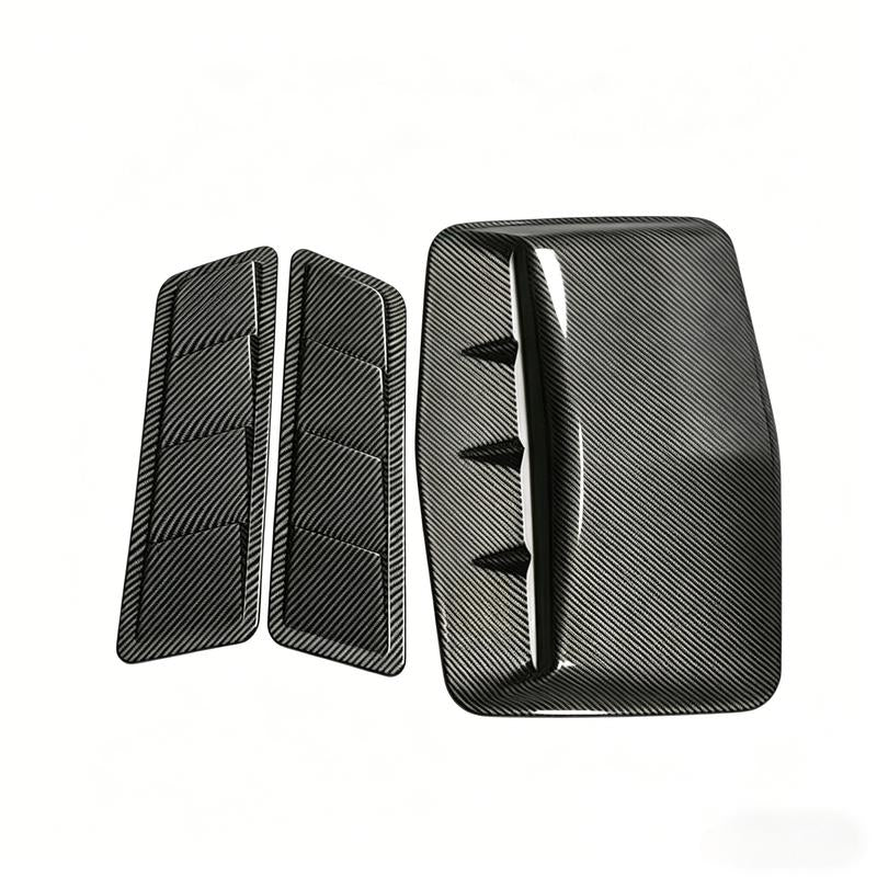 Car Hood Decorative Air Vent Sticker Adhesive Fake Intake Scoop Bonnet Trim Shark Gill Style