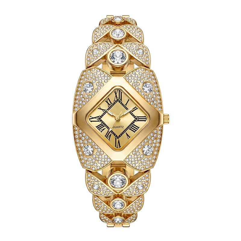 💎Women's Golden Crystal Elegant Quartz Bracelet Watch