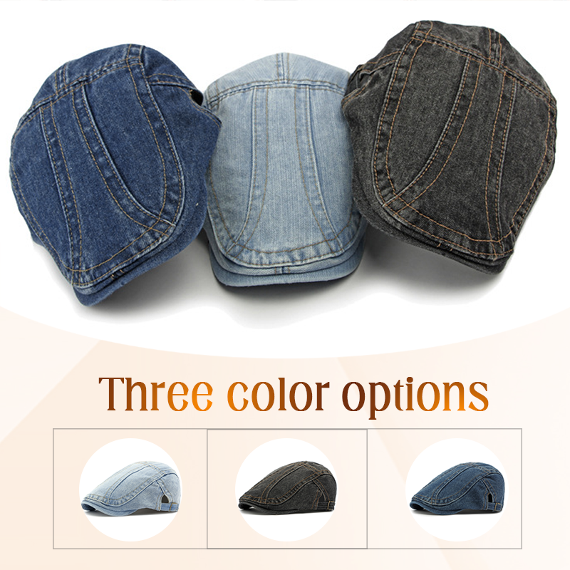 🧢 Unisex Denim Newsboy Cap | Vintage Classic Style, Adjustable Comfort Fit for Everyday Wear