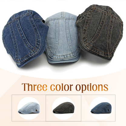 🧢 Unisex Denim Newsboy Cap | Vintage Classic Style, Adjustable Comfort Fit for Everyday Wear