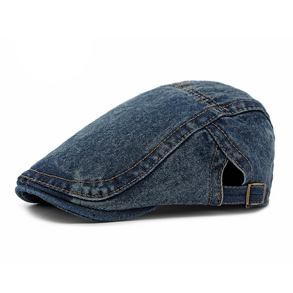 🧢 Unisex Denim Newsboy Cap | Vintage Classic Style, Adjustable Comfort Fit for Everyday Wear